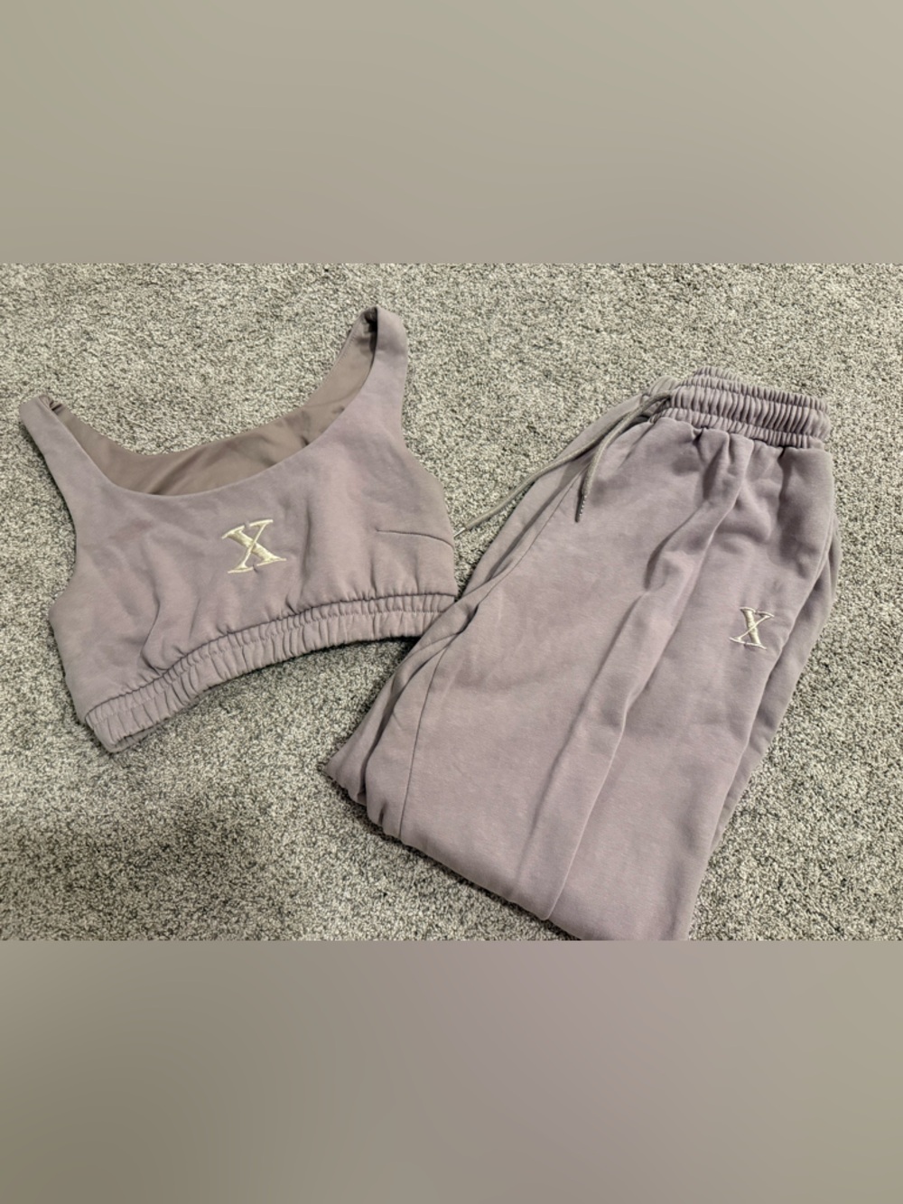 X Logo Bra and Jogger Set